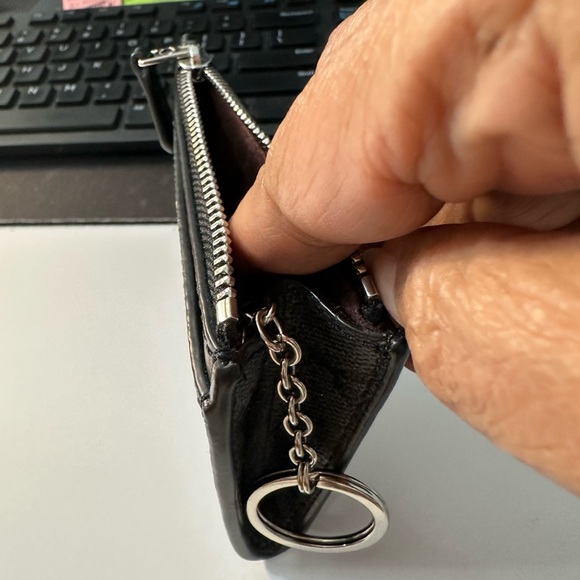 Coach Black Zip Coin/ID Holder - Picture 3 of 5